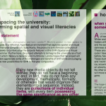 Thirdspacing the University: Performing Spatial and Visual Literacies
